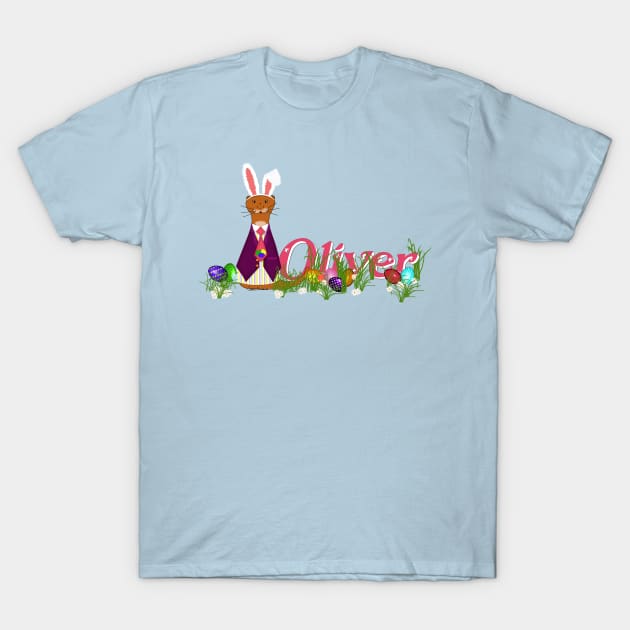 Happy Easter Oliver the Otter T-Shirt by ButterflyInTheAttic